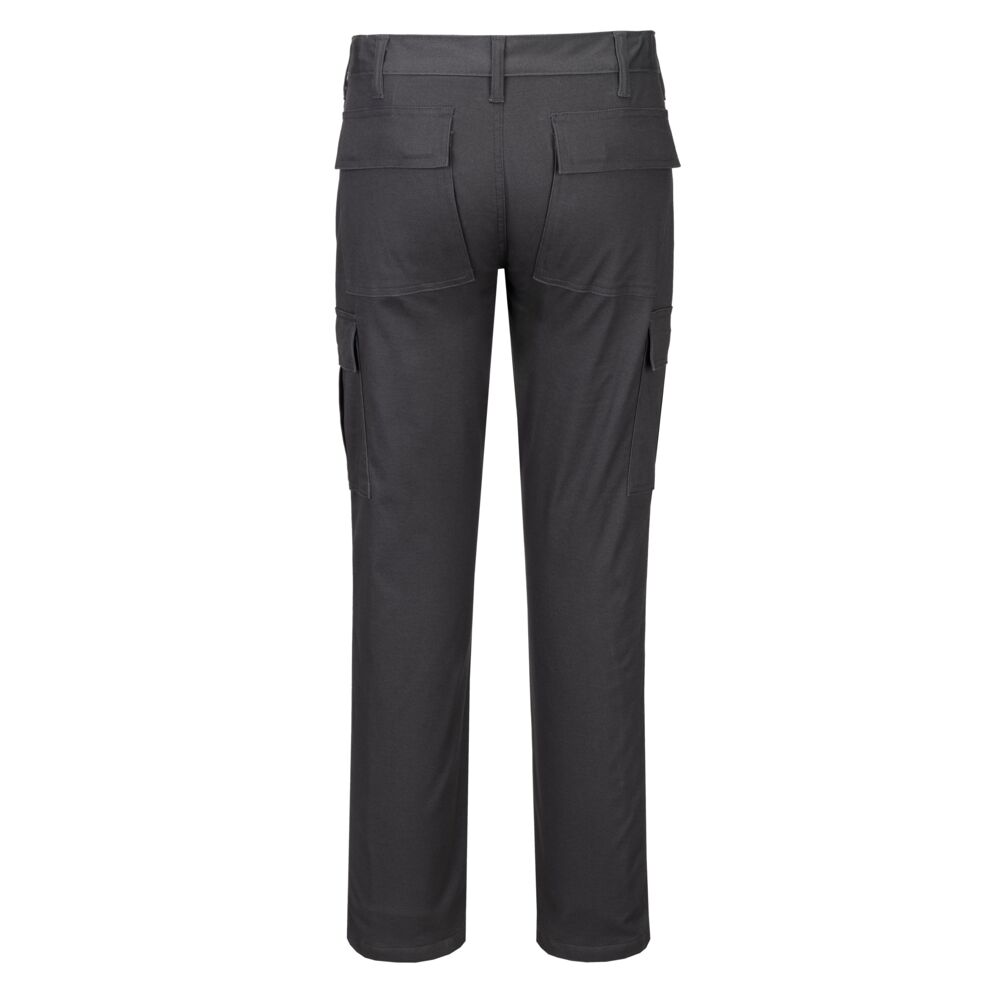 Slim fit strečové kalhoty Portwest Combat S231 ocelově šedá - zadní část