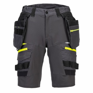 Strečové kraťasy ripstop Portwest DX4 Holster DX444 ocelově šedá