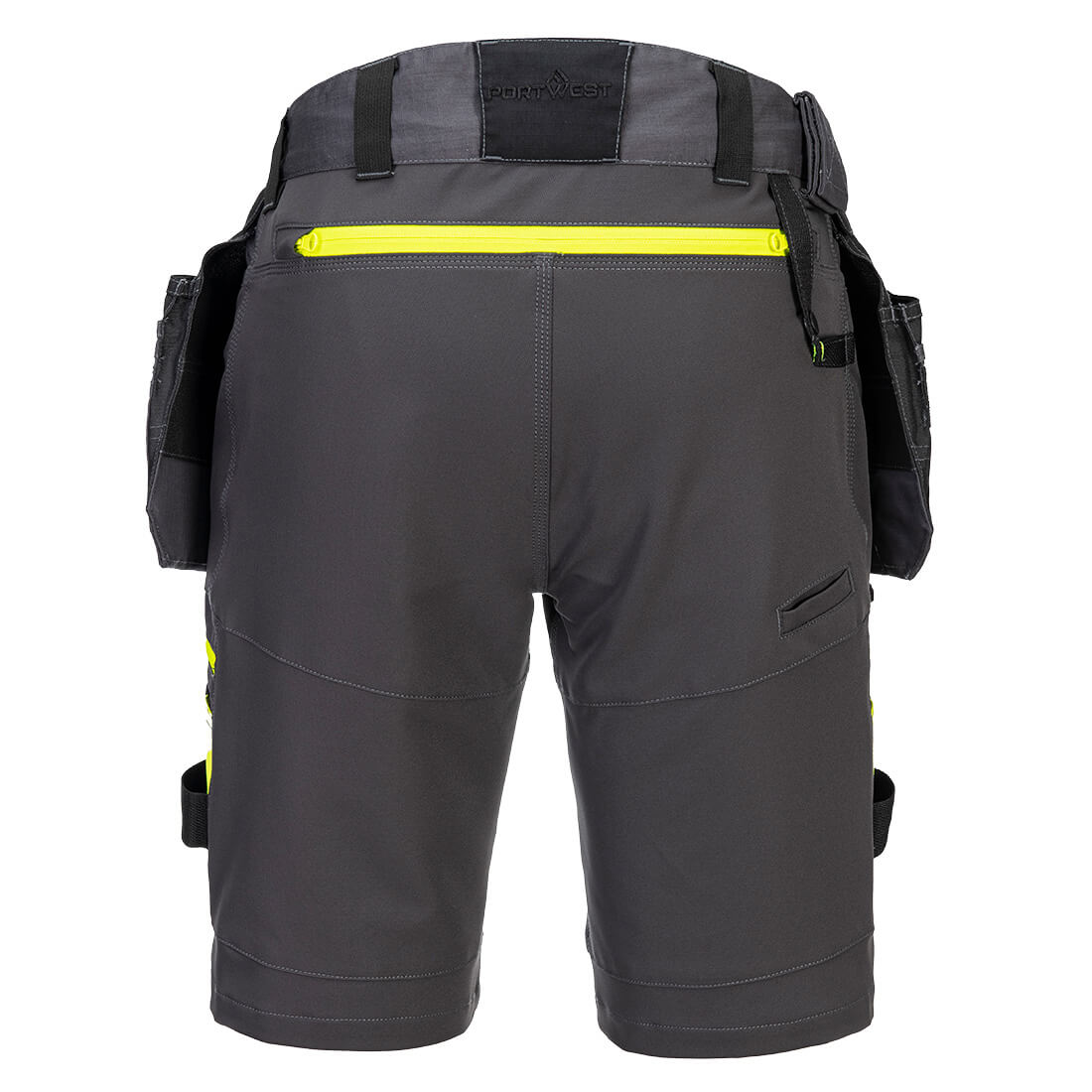 Strečové kraťasy ripstop Portwest DX4 Holster DX444 ocelově šedá - zadní část