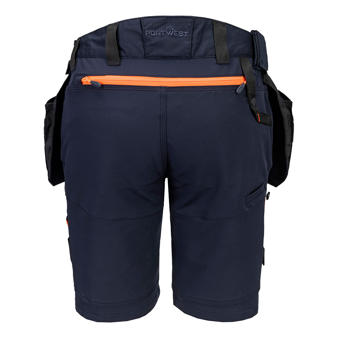 Strečové kraťasy ripstop Portwest DX4 Holster DX444 tmavě modrá - zadní část