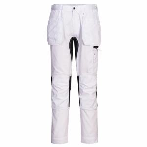 Strečové pracovní kalhoty Portwest WX2 Eco Holster CD883 bílá
