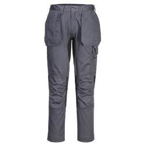 Strečové pracovní kalhoty Portwest WX2 Eco Holster CD883 ocelově šedá