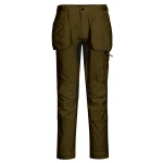 Strečové pracovní kalhoty Portwest WX2 Eco Holster CD883 olivově zelená