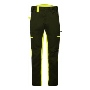 Strečové pracovní kalhoty Portwest WX2 Eco Stretch Trade CD881 černo žlutá