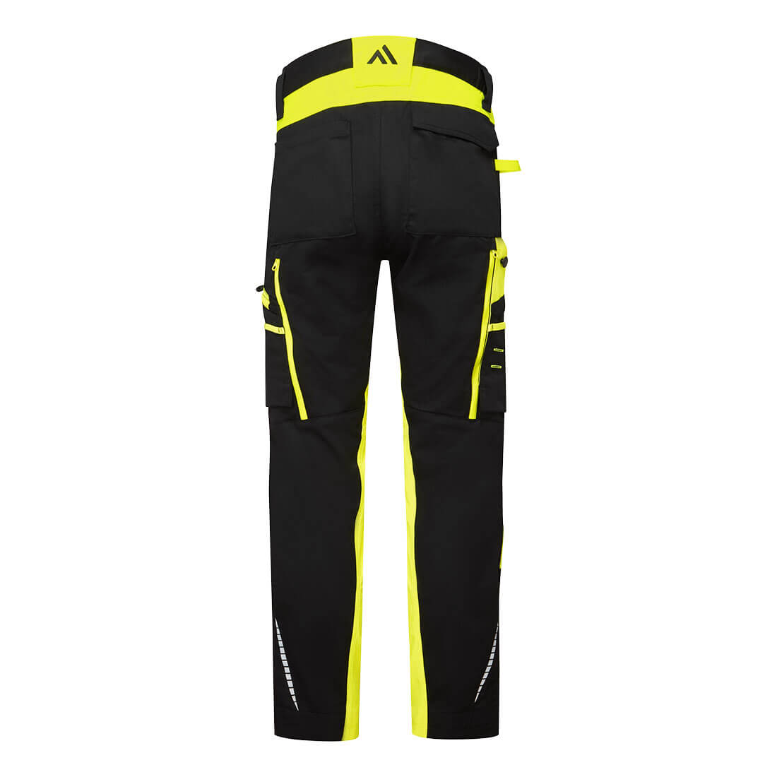 Strečové pracovní kalhoty Portwest WX2 Eco Stretch Trade CD881 černo žlutá - zadní část